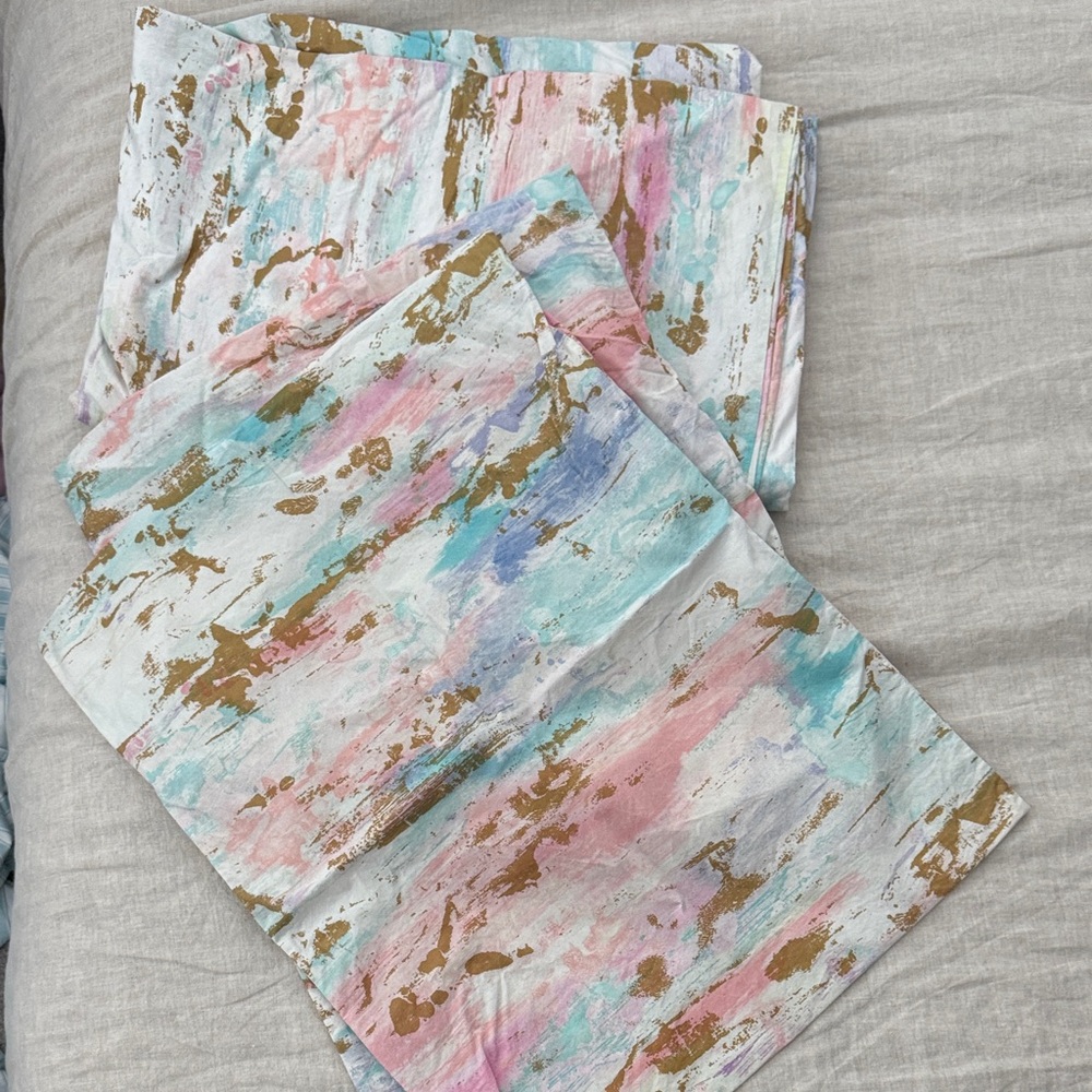 Abstract Pastel Pillowcases & Queen Duvet Cover